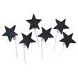 Pinches gibré estrellas negras 6u
